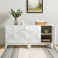 thumbnail image 6 of Tina's Home Modern 2 Doors Sideboard Buffet Cabinet Set of 2 with Storage and Adjustable Shelves Living Room White, 6 of 7
