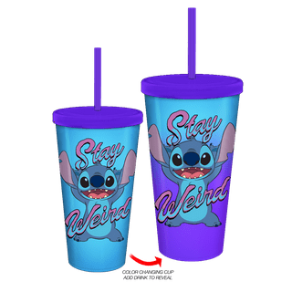 DISNEY PLASTIC DRINKING CUPS STITCH 16 OZ BRAND NEW 4-PACK ALOHA