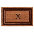 thumbnail image 1 of Calloway Mills 152982436X 24 x 36 in. Brown Border Monogram Rectangular Doormat, Natural - Letter X, 1 of 1