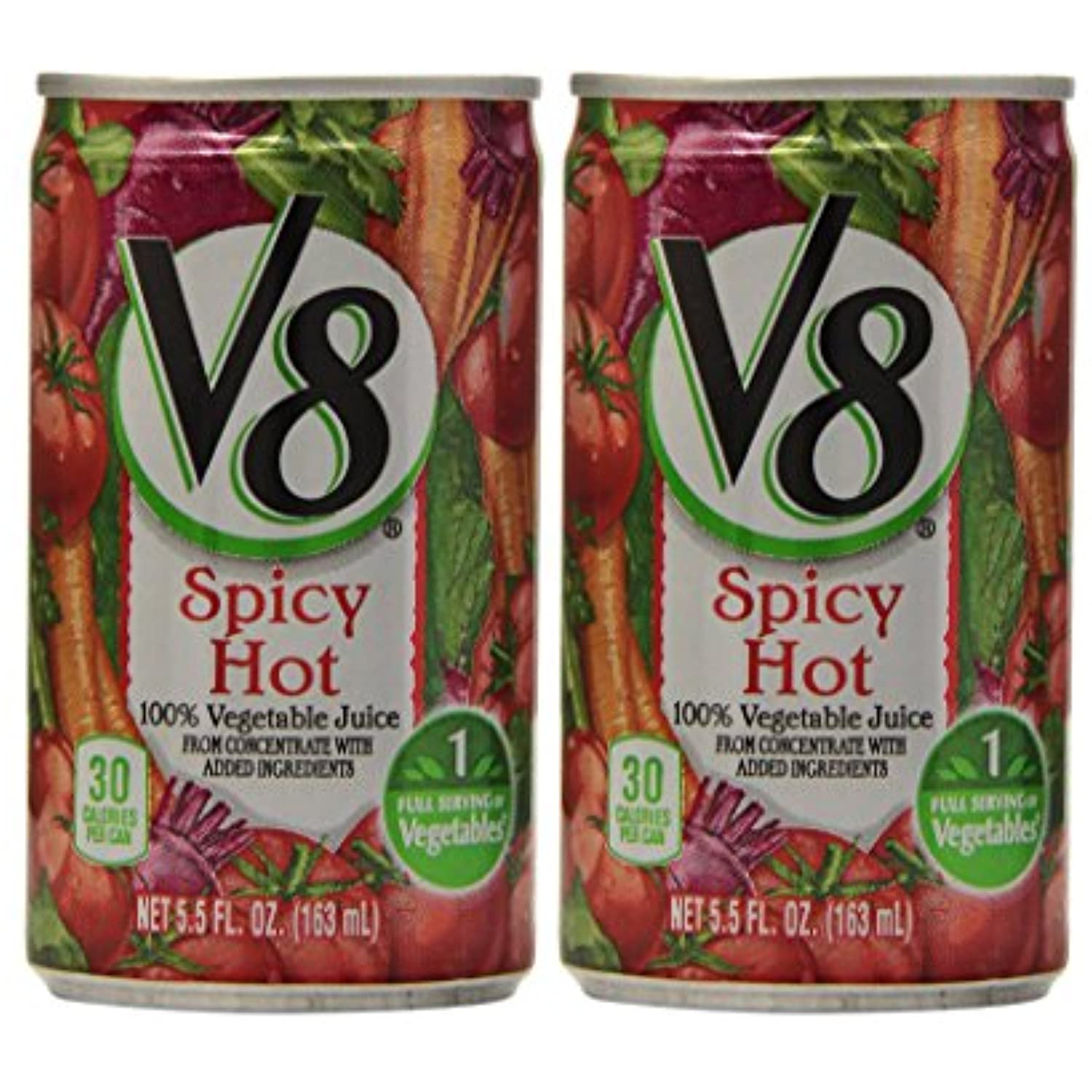 V8 Spicy Hot Vegetable Juice, 5.5 Oz. 2 Pack