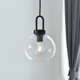 thumbnail image 5 of (2 pack) Better Homes & Gardens 59” Black Pendant Ceiling Light, Metal Base Glass Shade, LED Bulb Included, 5 of 14