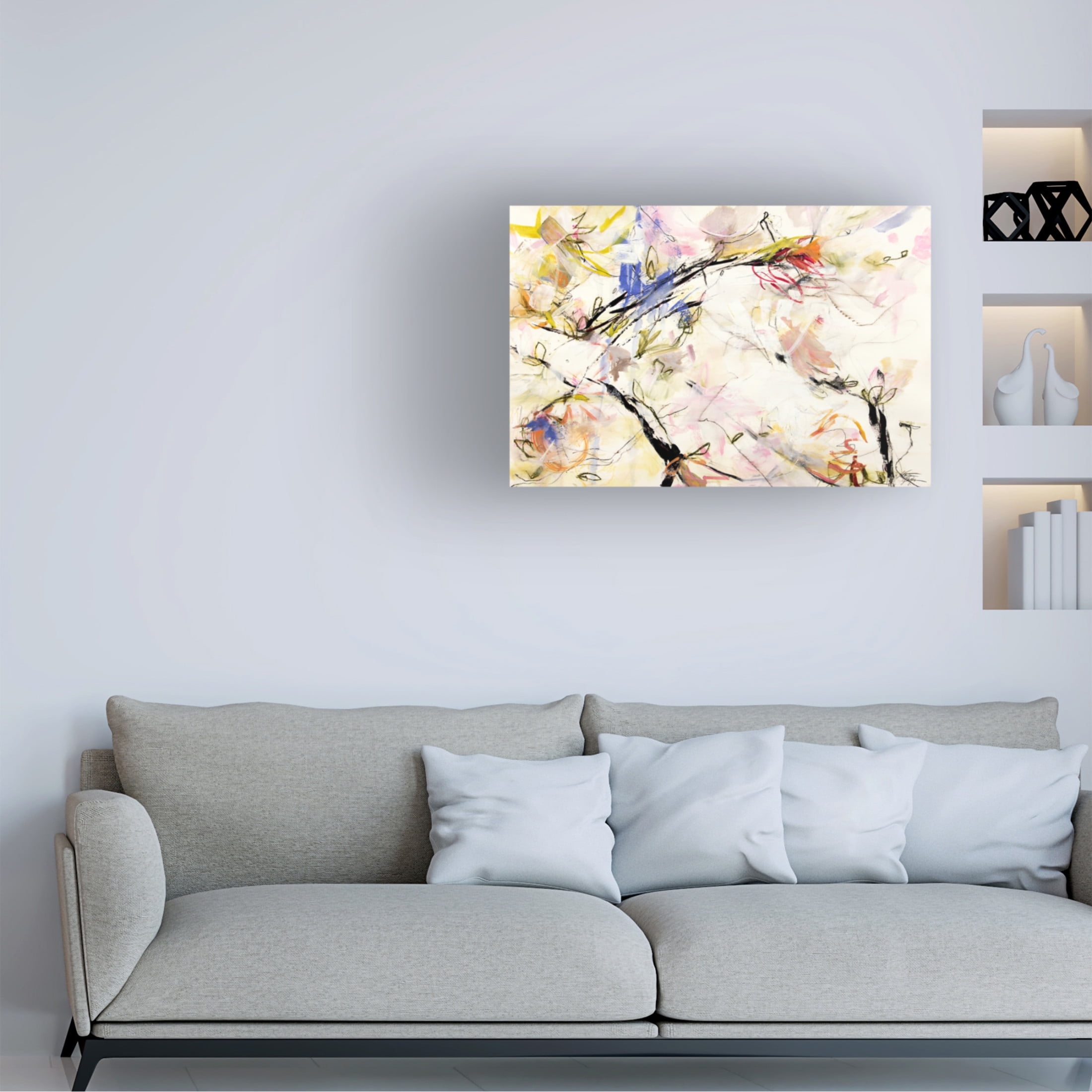 Canvas Wall Art - Kati Bujna 'Magnolia Life Blossoms 2' Wall Art for Living Room, Bedroom, or Office Décor by Trademark Fine Art - 32 x 22 Inches