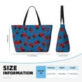 thumbnail image 4 of Pofeuu Colorful Ladybird Print Beach Bag,Waterproof Sandproof Beach Tote Bag, Large Capacity Foldable Beach Bags for Women, 4 of 7