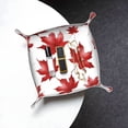 thumbnail image 6 of Multi-Size Leather Tray Four Corners Four Button Design Anti-Scratch Waterproof Convenient Cleaning Convenient Storage Maple Leaves Medium, 6 of 8