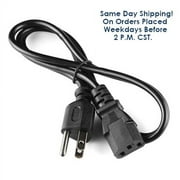 Restored Universal Desktop Computer Power Cable Universal Fit 3 Prong 5Ft -