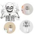thumbnail image 1 of Halloween Skeleton Wall Decal Funny Light Cover Sticker Home Decoration, 1 of 7