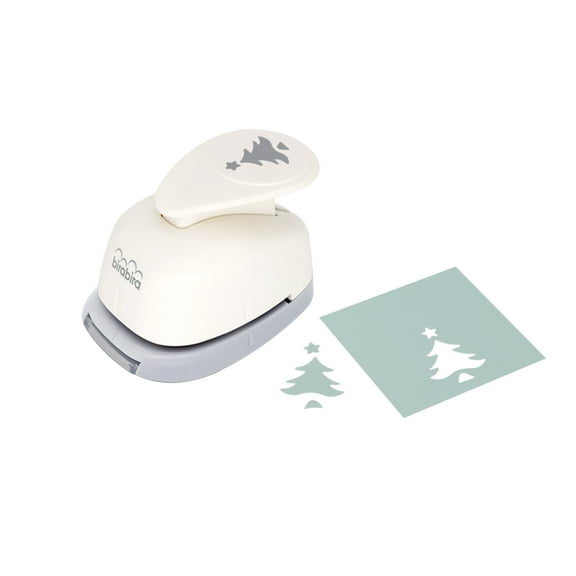 Bira Craft 1 inch Christmas Tree 6 Shape Lever Action Craft Punch, Christmas Punch for Paper Crafting Scrapbooking
