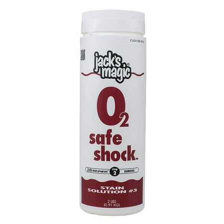 Shock Safe - Jack's Magic Stain Solution #3 O2 Safe Shock Oxidizer 2lb Non-Chlorine- JMSAFE2