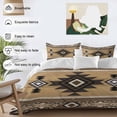 thumbnail image 4 of Brown Southwest Bedding 3 Piece Duvet Cover Set Full Size, Boho Aztec Ethnic Abstract Geometric Soft Microfiber Comforter Cover with Zipper Closure & Pillowcases, Wrinkle & FadeResistant Quilt Cover, 4 of 9