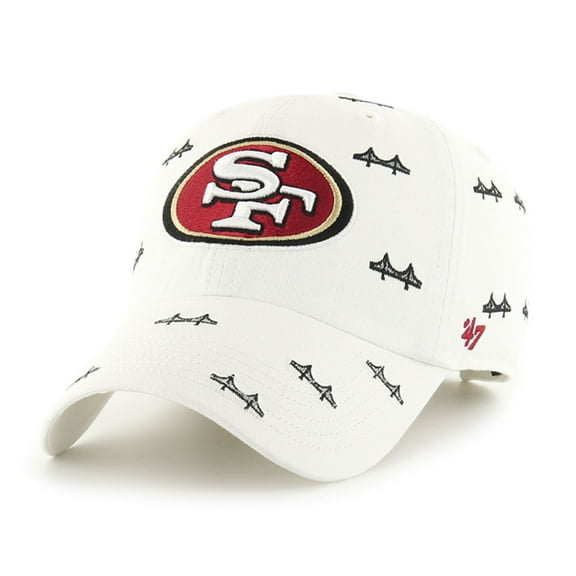 Unisex '47 White San Francisco 49ers Confetti Clean Up Adjustable Hat