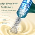 thumbnail image 4 of J-9 White Electric Mini Egg Beater: Compact, Automatic 3-Speed Dual-Head Mixer for Cream, Egg Whites & Baking; Portable, Durable, Easy to Clean Kitchen Tool – Ideal Gift for Baking Enthusiasts, 4 of 6
