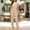 Suit-186Beige, variant on Gamivast Linen Sets for Women 2 Piece Sleeveless Tank Top & Straight Leg Trousers Pant Sets Solid Texture Summer Beach Vacation Casual Daily Matching Suit