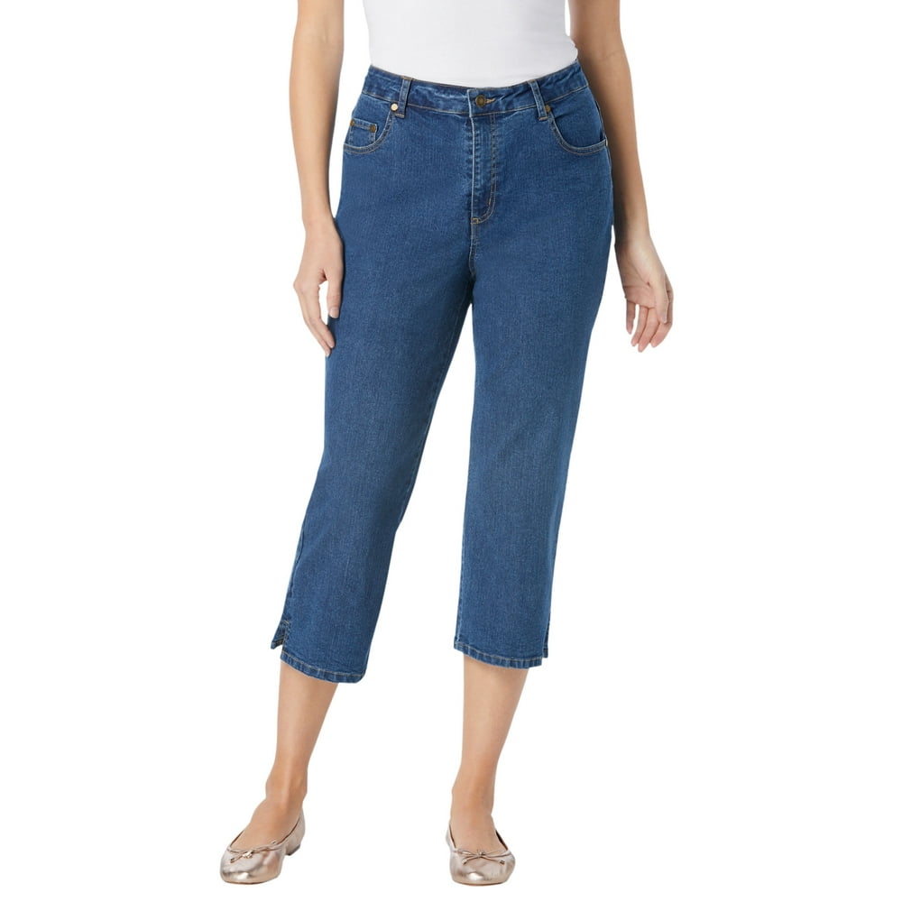 Woman Within Woman Within Women's Plus Size Petite Capri Stretch Jean