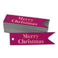 thumbnail image 1 of Inkdotpot Merry Christmas Bottle Tag Real Rose Gold Foil Favor Hang Tags Pack Of 50, 1 of 6