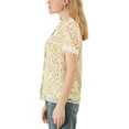 thumbnail image 4 of MODA NOVA Junior's Peter Pan Collar Lace Embroidered Casual Floral Blouse, 4 of 5