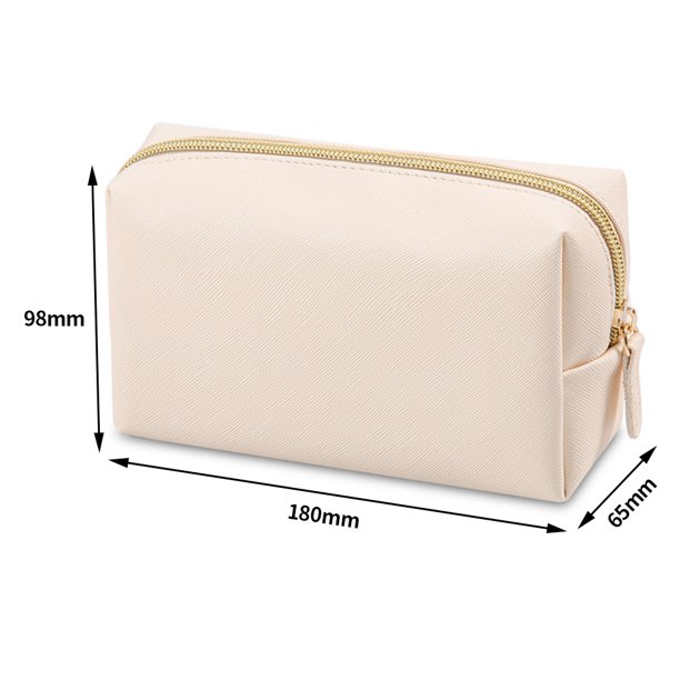 Bolsa de almacenamiento de cuero PU portátil para mujer de Ehuebsd maquillaje impermeable organizador de artículos de tocador cremallera de moda para acampar y sender