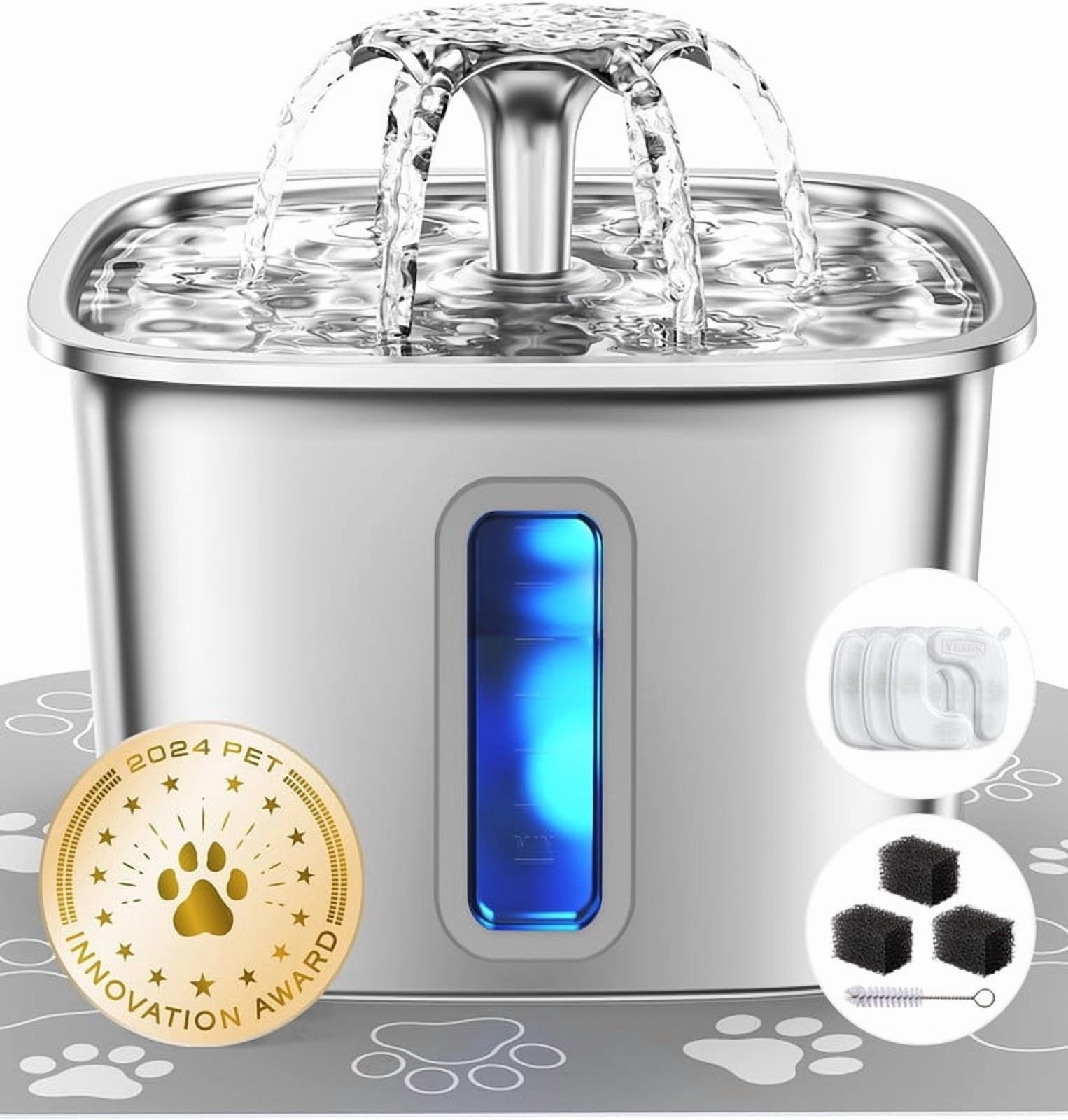 Veken Stainless Steel Automatic Pet Water Fountain photo 1