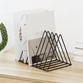 thumbnail image 3 of Coofit File Sorter Stand Triangle: Metal 7 Slots Magazine Wire Holder Desktop File Rack, 3 of 10