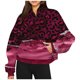 thumbnail image 2 of ICHUANYI Liquidación Moda Mujer Otoño Invierno Estampado De Leopardo Casual Deportes Cuello Redondo Chándales Manga Larga Solapa Cremallera Sudaderas ICHUANYI WER202308247215, 2 of 5
