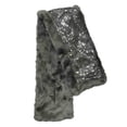 thumbnail image 2 of Womens Candies Grey Pull Through Sparkling Sequin & Faux Fur Scarf, 2 of 2
