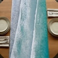 thumbnail image 5 of Table Runners 72 Inches Long Dress Scarves, Dark Teal Beach Farmhouse Kitchen/Dining Table Runner, Coffee Tablerunners, Summer Sea Waves Coastal Nautical 14x72 Inch, 5 of 9