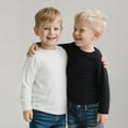 thumbnail image 2 of Aideaone Toddler Boys Long Sleeve Shirts Kids Basic Cotton T-Shirts 2PC Crewneck Tees for Boys 2-7T, 2 of 5