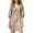 Khaki, variant on Dresses for Women, Women's Square Collar Cotton Linen Dress Five Point Sleeve Puffed Sleeve Casual Dress Beach Dress for Women