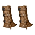 thumbnail image 1 of Fundas para botas de disfraz de pirata, fundas para zapatos medievales, fundas para botas de caballero Steampunk novedosas de moda para festivales de Marrón, 1 of 9