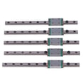 thumbnail image 3 of ANGGREK 150mm Linear Rail,Linear Guide Rail,5PCS MGN7 Linear Guide Rail Bearing Steel Guideway Rail With Slide Block 3D Printer Accessories, 3 of 8