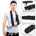 thumbnail image 3 of 71 Inch 180 cm Shoulder Immobilizer Arm Sling, Adjustable Lightweight Comfortable Effective Medical Arm Support Sling for Rotator Cuff Torn Arm Wrist Hand Elbow Injury, Broken Fractured Bones, Black, 3 of 13