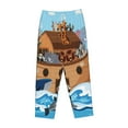 thumbnail image 4 of Bingfone Pajamas For Women,Animals On Noah'S Ark Pajama Pants With Pockets-Large, 4 of 9