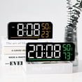 thumbnail image 4 of sruoe Alarm Clock, Digital Clocks, Clock Alarm Bedside, Clock Alarm Radio, Clock Alarm Digitalalarm, Mirror Digital Clock, Heavy Sleepers Alarm Clock, Plastic, 4 of 5