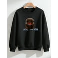 thumbnail image 3 of Domo - Kun Men's Sweatshirt - Casual Long Sleeve Crew Neck Pullover, Polyester Blend For Fall Winter, 3 of 8