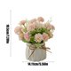 thumbnail image 3 of Artificial Flower With Small Ceramic Vase Fake Silk Variety Flower Balls Flowers Decoration Table Appropriate Home Party Office Wedding, 3 of 6