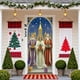 thumbnail image 4 of Bandera navideña para puerta | Decoración navideña de poliéster de 180 x 90 cm | Tema religioso: Salvador, María, los Tres Reyes Magos y el Ángel | Decoración para fotos de fiestas en interiores y, 4 of 6