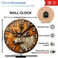 thumbnail image 3 of Deer Head Wall Clock Rustic Autumn Decor 10-Inch Silent Wooden Wall Clock, Battery Operated (AA Batteries Not Included), Artistic Home Decor, 3 of 7