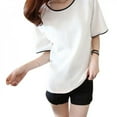 thumbnail image 1 of MesaSe Femmes Été Femmes Harajuku T-Shirt Manches Courtes Col Rond Décontracté Style Coréen Hauts T-Shirts, 1 of 5