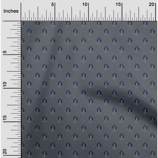 oneOone Polyester Lycra Fabric Floral Block Print Sewing Fabric BTY 56 Inch Wide