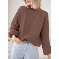thumbnail image 4 of Suéter PRETTYGARDEN Marrón Oversize de Punto Grueso XL, 4 of 5