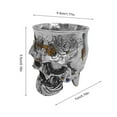 thumbnail image 4 of Copa de metal Cateissary con Calavera Humana Grabada para Vino Café Cerveza, 4 of 6