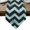 Blue, variant on Abstract Pink Table Runner Linen Burlap Table Runner 36 Inches Small Geometric Zigzag Waves Bohemian Stripes Dresser Scarves for Kitchen Island Coffee Dining Room Party Wedding Holiday Decor 13"x36"