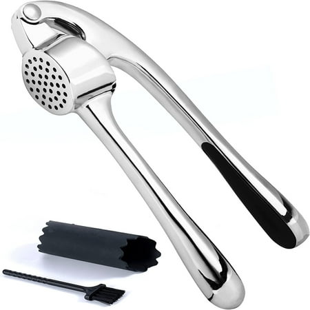 

PEACNNG Garlic Press Garlic Mincer Set with Silicone Roller Peeler & Cleaning Brush Easy to Squeeze and Clean Rust Proof & Dishwasher Safe Professional Efficient Ginger Crusher