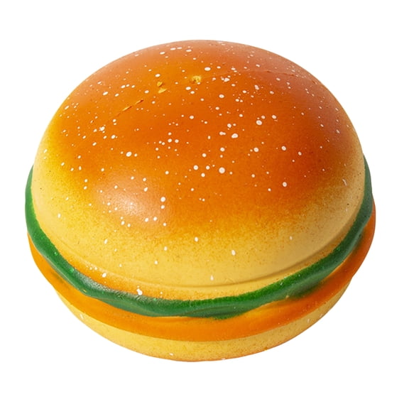 Knisume Squishy Stress Relief Toys—Realistic Burger Slow Rising Squeeze Toy, Soft Gel Sensory Fidget for Office Desk, Anxiety Relief Decompression Squishy Toy