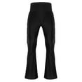 thumbnail image 5 of iiniim Mens 2-Piece Set Latin Dance Outfits Long Sleeve Bodysuit Dance Leotard with Flared Pants Black XL, 5 of 7