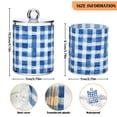 thumbnail image 5 of Yayeee 4 Pack Qtip Holder Bathroom Cotton Swab Canister with Lid Clear Dispenser Set, Blue Plain, 5 of 6