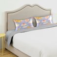 thumbnail image 3 of Yayeee Pillowcase Standard Size Set of 2 Satin Wrinkle Resistant Pillow Case, Purple Clouds, 3 of 7