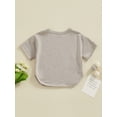thumbnail image 3 of Bagilaanoe Toddler Baby Girl Boy Summer T-Shirts Casual Solid Color Round Neck Tees Short Sleeve Tops 3M 6M 9M 12M 18M 24M 3T 4T Kids Summer Clothes, 3 of 7