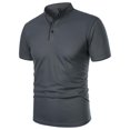 thumbnail image 2 of Men's Cotton Tshirts Casual Short Sleeve Ribbed Crewneck Shirts Oversized Basic Solid Shirts Plus Size Blouses, 2 of 5