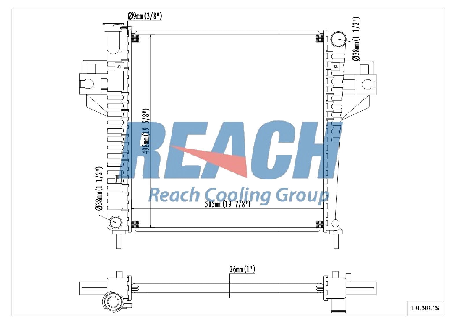 REACH Radiator 41-2482 for 05-02 Jeep Liberty
