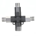 thumbnail image 4 of 1/8 Thread 6.5 X 5.8cm / 2.6 X 2.3in Metal Air Hose Splitter, Airbrush Fitting, Mini Air Compressor, 4 of 8